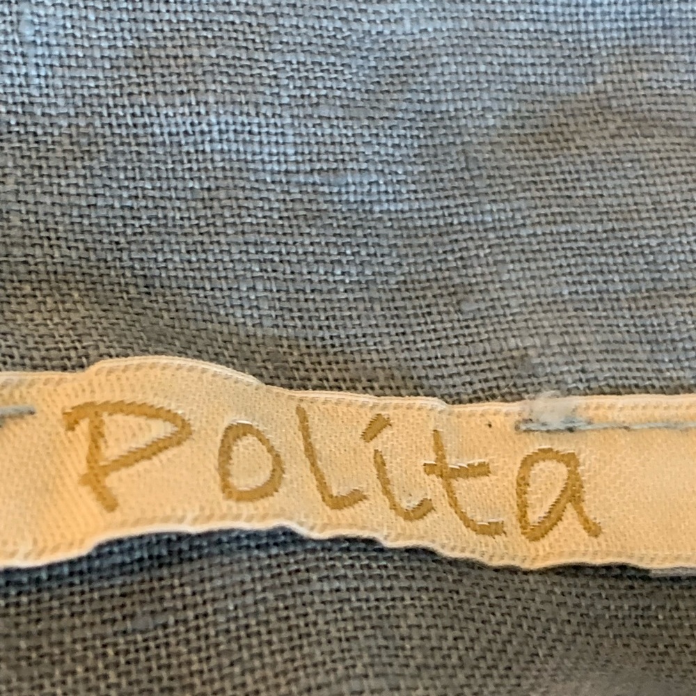 POLITA HEATHER BLUE LINEN FLARED SHIRT DRESS. WOMEN’S SIZE XL - Picture 9 of 9